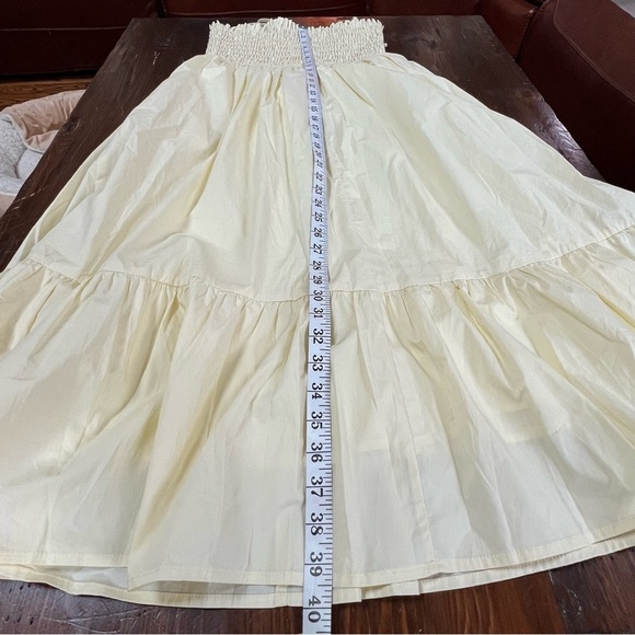 VICI Collection Fawn Smocked A-Line Midi Dress Adjustable t-straps Size Medium - Picture 8 of 12